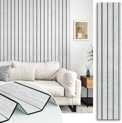 Wood Slat Panel for Interior Wall Decor Textured 3D Walls Paneling by STICKEEP