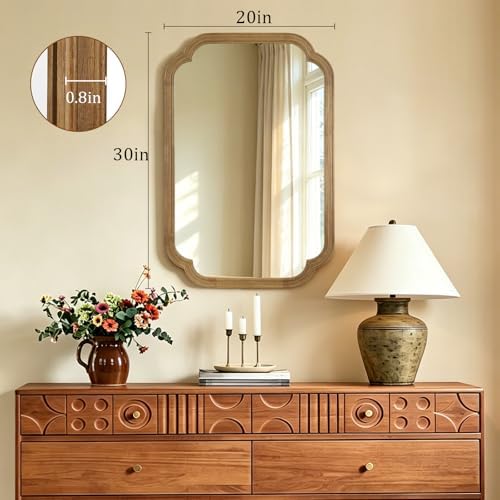 HOMECOOKIN Wood Bathroom Mirror - Image 5