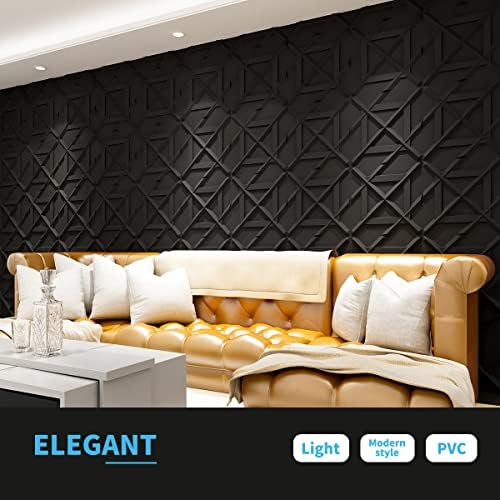 Art3d Decorativ PVC Glue-Up 3D Wall Panel, 19.7 x 19.7 in - Image 3