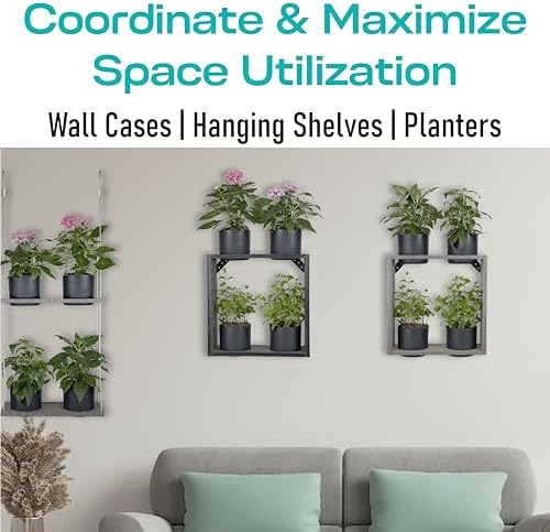 Hanging Planter Line, Plant Hanger, Stone Gray, 4 Pots Case - Image 2