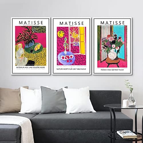 MUDECOR Framed Wall Art Print Set Abstract Flower Vases by Henri Matisse Nature - Image 3