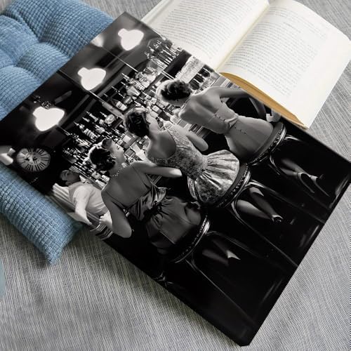 Vintage Black and White Posters Trendy Women Drink Cocktail Wall Art Funky - Image 2