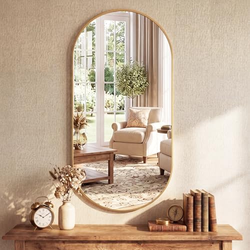 Sweetcrispy Oval Bathroom Wall Mirror, Vanity Mirror, 24x48 Inch - Image 6