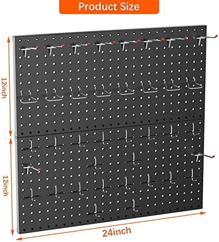 TORACK Metal Pegboard Wall Organizer 24"x24" - Image 3