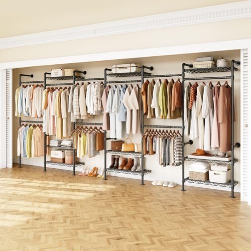 ONBRILL H6 Wall Mounted Closet System, Industrial Pipe Clothes Rack by ONBRILL