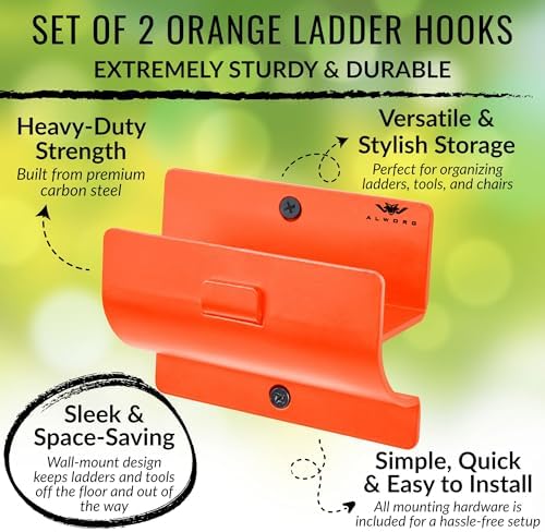 Ladder Hangers for Garage Wall Set of 2 - Image 2