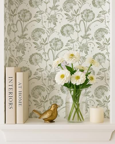 Orainege Vintage Floral Wallpaper Peel and Stick Dandelion Wallpaper - Image 2