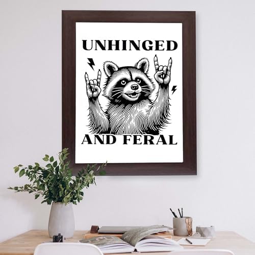 InkFlow Posters Feral Raccoon Fun Canvas Poster - Image 5