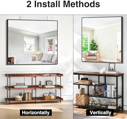 BONEWEI Bathroom Mirror, 36x40 inch Wall Mirror - Image 5