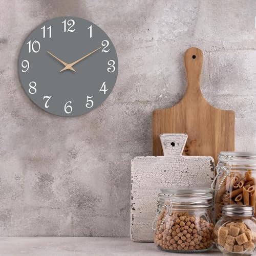 Mosewa Wall Clock Silent Non-Ticking Battery Operated Modern Simple 10" - Image 7
