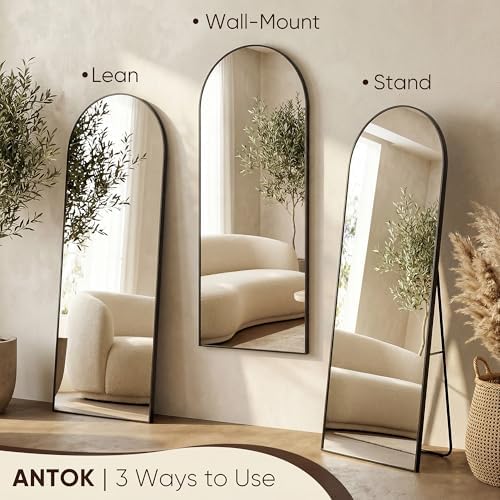 Antok 56" x14” Arched Full Length Mirror, Floor Mirror - Image 3
