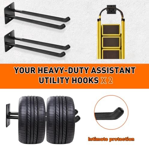14" Large Heavy-Duty Garage Hooks - Image 4