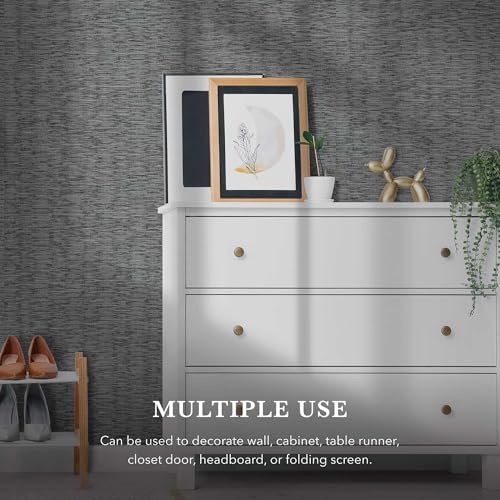 GoDear Design Gray Textured Wallpaper Cabinet Covers - Image 3