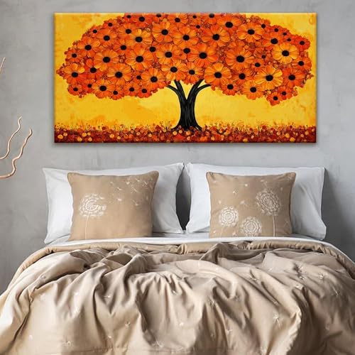 TAIJXAGSG Wall Art For Living Room Prints Orange Tree Of Life Wall Art Modern - Image 6