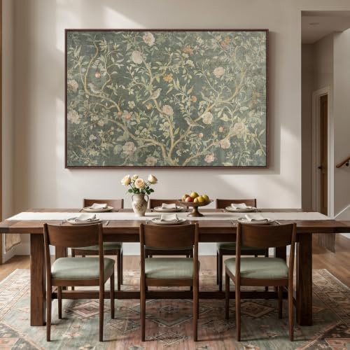 Extra Large Framed Green Vintage Botanical Wall Art - Image 4