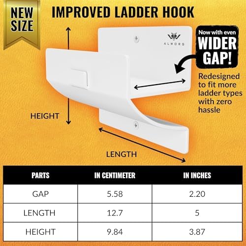 Ladder Hooks Set of 4 White - Image 3