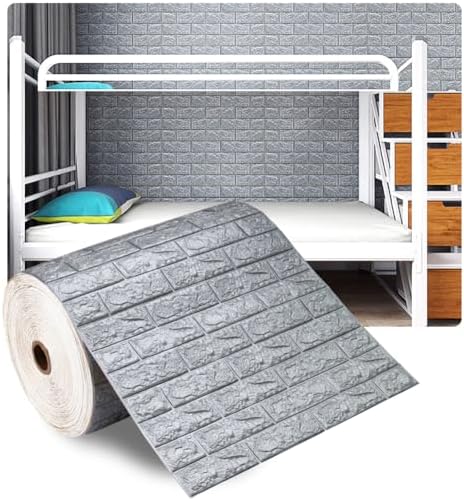 Queenbox 27.6x196.9 in Faux Brick Peel and Stick Foam Soft Waterproof Wall Panel - Image 2