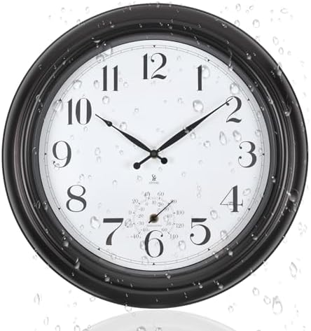 Atomic Outdoor Wall Clock Sealed Waterproof Clock by Unknown