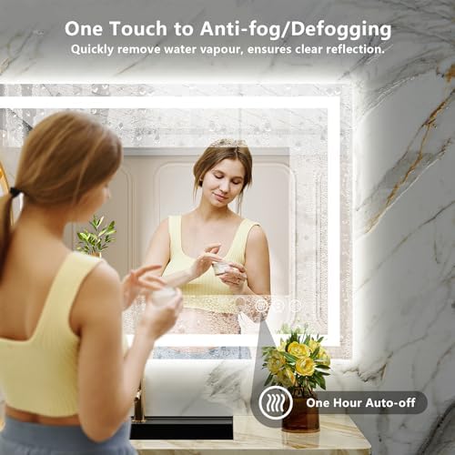 44x36 LED Bathroom Mirror with Lights, Lighted Vanity Mirror - Image 5