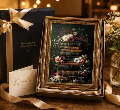 3D Textured Canvas Wall Art Vintage Carved Gold Frame Vintage Moody Flowers - Image 6