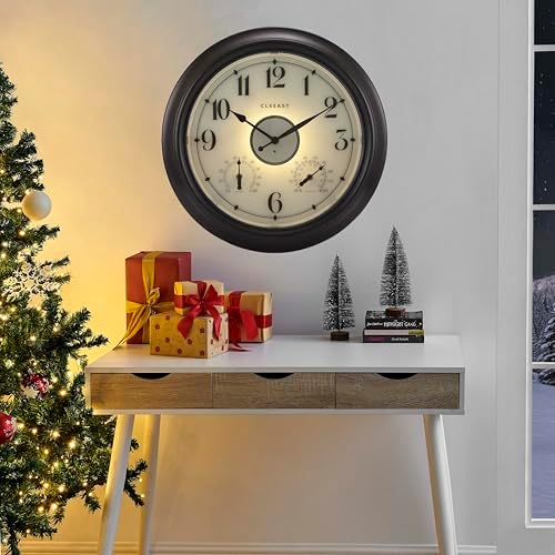 CLXEAST 18 Inch Large Illuminated Outdoor Clocks Waterproof - Image 6
