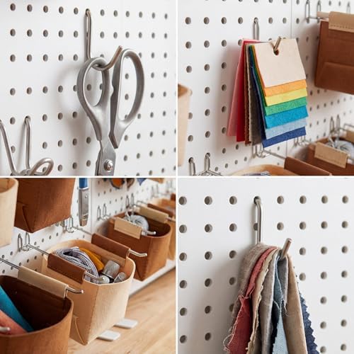 Spampur 4 Pack Peg Board Organizer, Includes Metal PegBoard and Accessories - Image 6