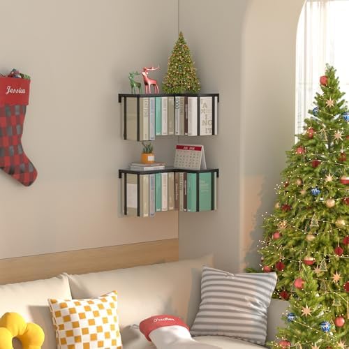 L-Shaped Corner Floating Shelves Set of 2, Floating Book Shelves - Image 5