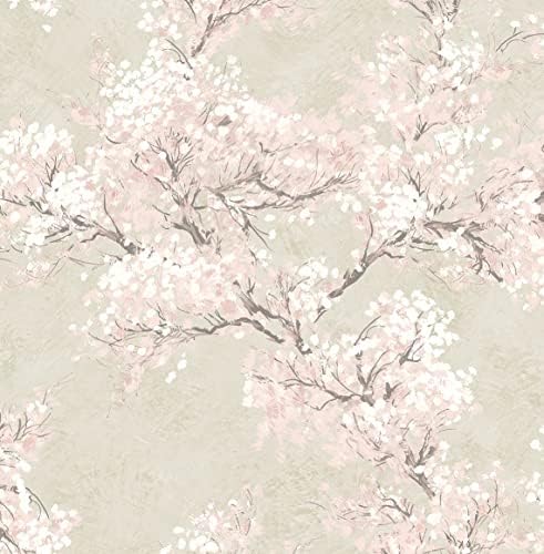 NextWall Cherry Blossom Grove Impressionistic Peel and Stick Wallpaper by NextWall