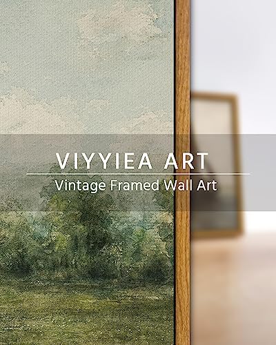 VIYYIEA Framed Canvas Wall Art Decor, Vast Grassland Landscape Prints Painting - Image 4
