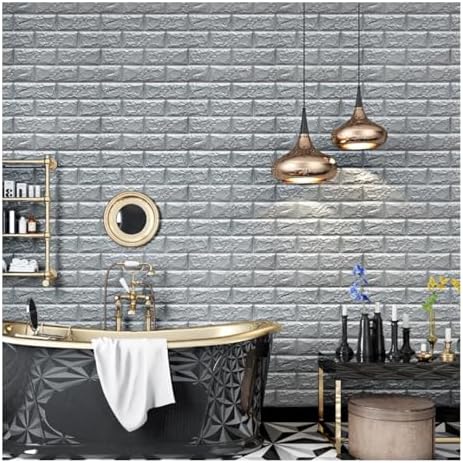 Queenbox 27.6x196.9 in Faux Brick Peel and Stick Foam Soft Waterproof Wall Panel - Image 3