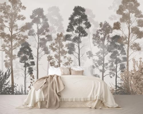 Peel and stick forest murals misty forest wallpaper - Image 2