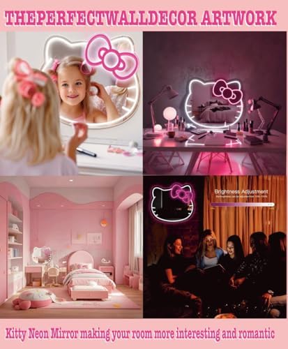 GALLIA Anime Hello Kit Mirror Vanity, Neon Mirror - Image 2