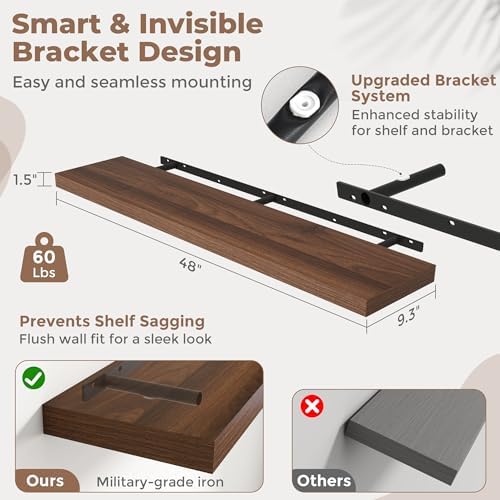 48 Inch Floating Shelves for Wall - Image 3