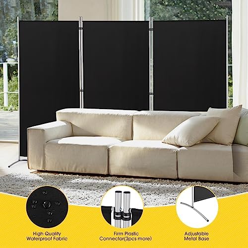 RANTILA 3 Panel Privacy Screen, 6 Ft Tall Folding Privacy Screen Room Dividers - Image 4
