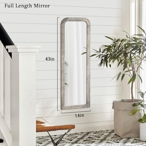 AAZZKANG Full Length Mirror Wooden Frame Large Wall Mirrors 43"x14" - Image 2