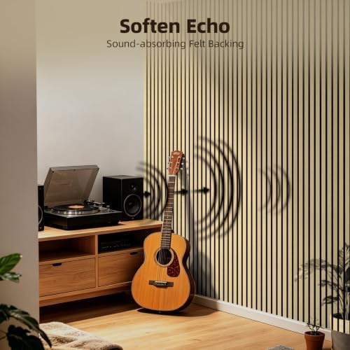 Vieshful 20-Pack Acoustic MDF Wood Slat Wall Panels - Image 4