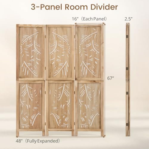 GIANTEX 3 Panel Boho Room Divider - Image 5