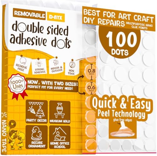 D-NYX Double Sided Tape Adhesive Dots Stickers 700, 218 or 100 Removable Round by D-NYX