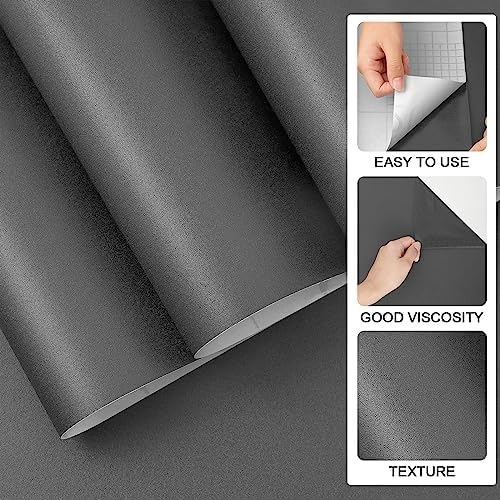 Grey Wallpaper Self Adhesive Peel and Stick - Image 2