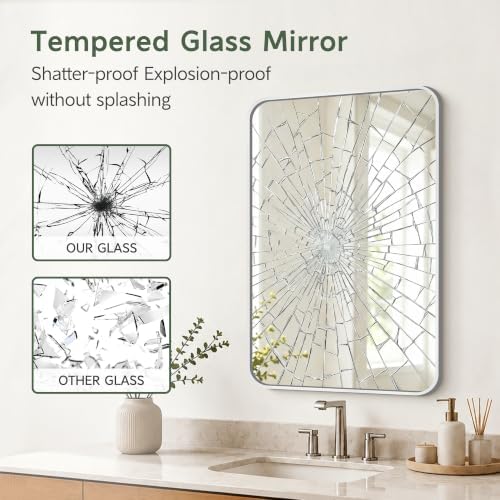 Bathroom Vanity Mirror for Wall, 30”x20”-2pcs Mirror for Over Sink - Image 6