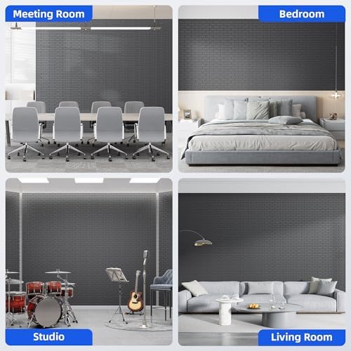 20 Pack Acoustic Panels with Self Adhesive, 11.8" X 11.8" X 0.36" High Density - Image 5