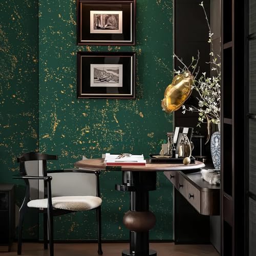 Dimoon 15.7"x78.7"Green Wall Paper Peel and Stick Modern Green and Gold Contact - Image 5