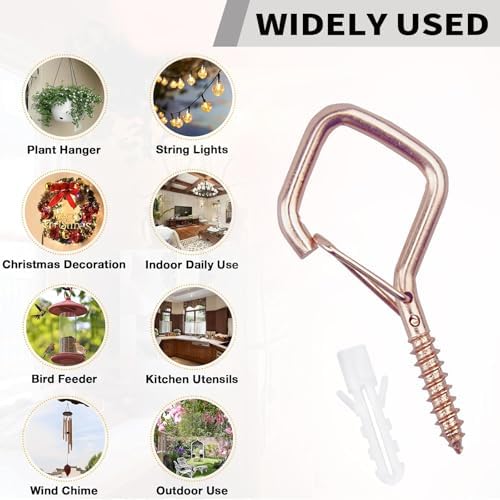 35PCS Eye Screw Hooks for Hanging Heavy Duty - Image 2