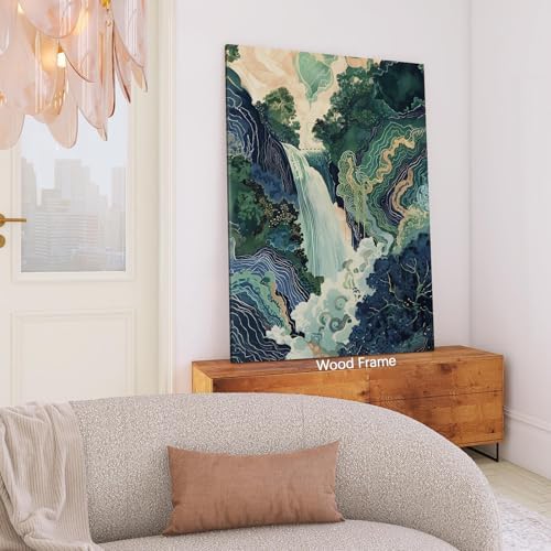 Japanese Landscape Framed Prints Poster Abstract Nature Mountain Canvas Wall - Image 5