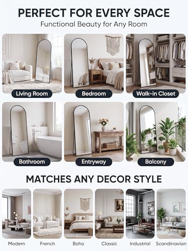 Full Length Mirror, Mirrors for Bedroom, Living Room Standing or Wall Leaning - Image 7