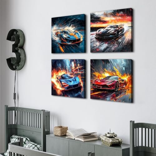 Abstract Lamborghini Car Wall Art Cool Sports Car Pictures Wall Decor - Image 5