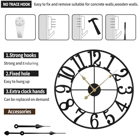 Large Wall Clock for Living Room Decor - Image 7
