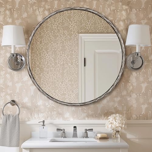 ANDY STAR 36 Inch Hand-Forged Round Mirrors by ANDYSTAR
