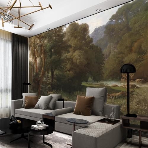 Classical realistic style natural landscape oil painting style self-adhesive - Image 5