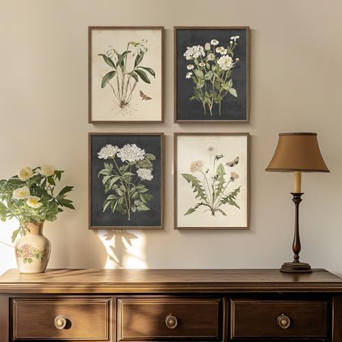 Framed Vintage Botanical Floral Wall Art - Image 2